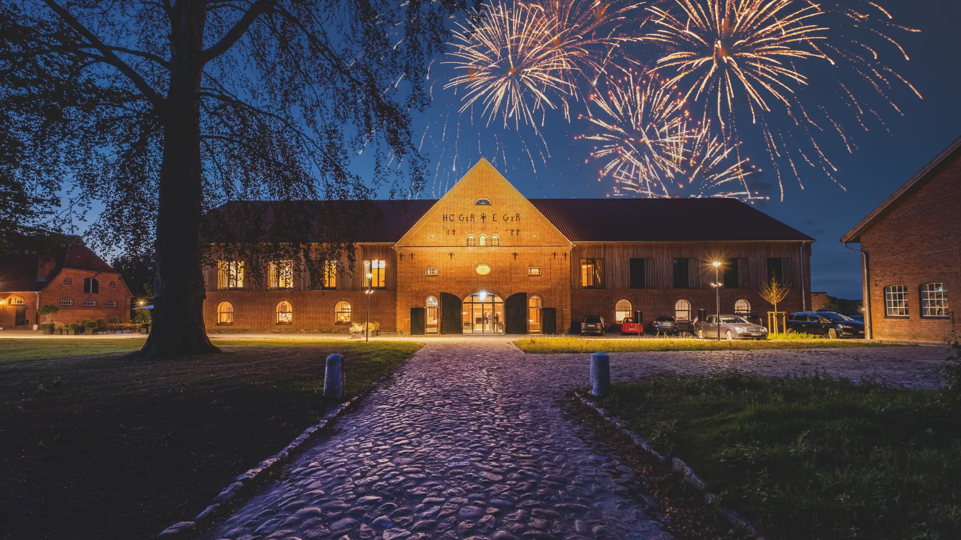 Feuerwerk über Hotel Breitenburg